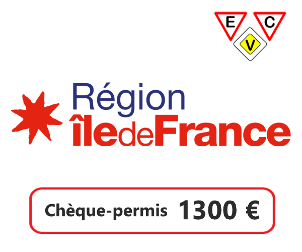 Chèques permis de conduire Île-de-France